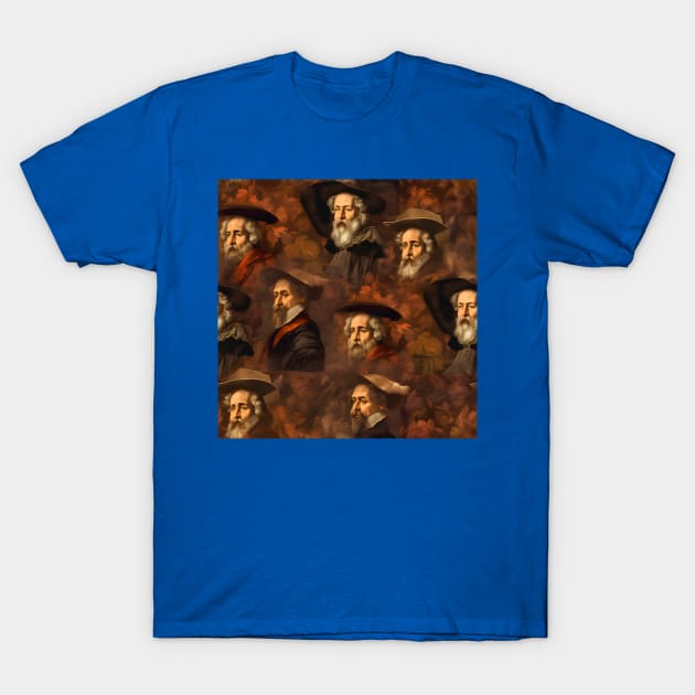 Rembrandt Paintings Mashup T-Shirt by Grassroots Green